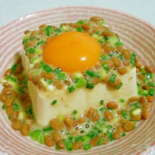 旦那が作る和風ドレッシング納豆腐！